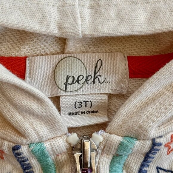 Play 🤸‍♀️ Peek Zen Embroidered Zip Hoodie - Picture 3 of 8